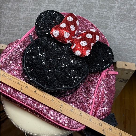 Disney Park Minnie Mouse Pink Sequin Backpack
